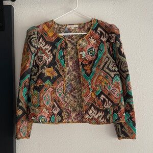 Multicolor Patterned Women's Blazer